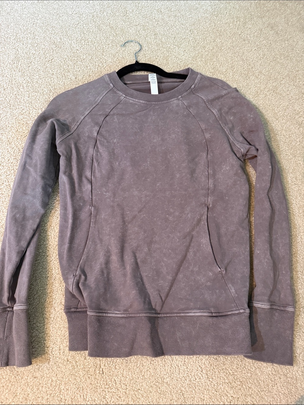 lululemon athletica Long Sleeve Crewneck Sweatshirt in washed Mauve